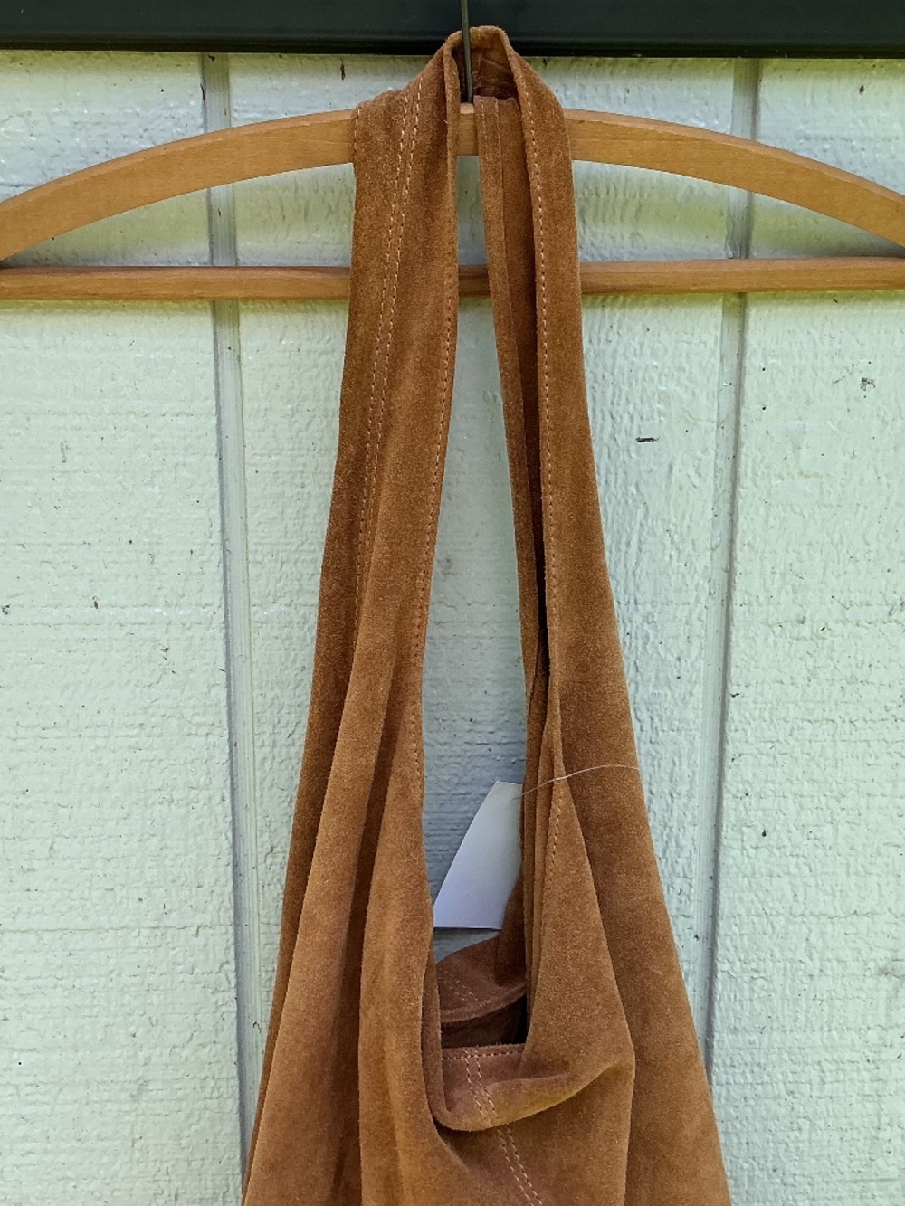 Free People leather SUEDE slouch cognac BAG - Picture 4 of 5